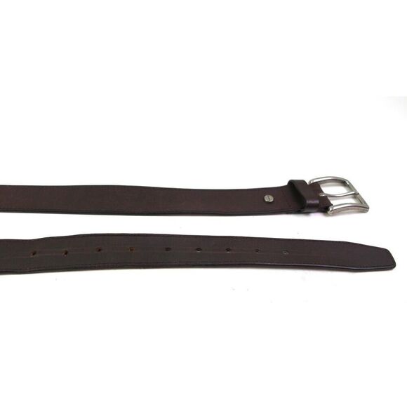 BOCONI BROWN REAL LEATHER 1.25"Wd STITCH CASUAL DRESS MEN'S BELT Sz 42/105 (91D - Picture 15 of 16